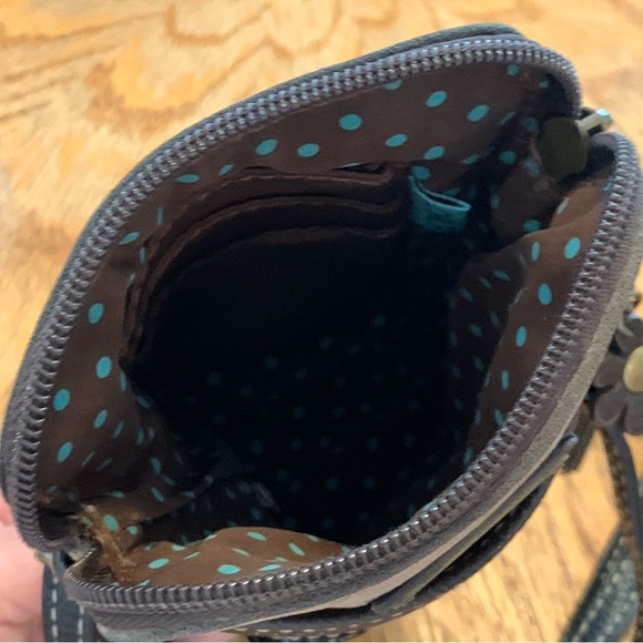 Chala Black and Brown Floral Crossbody Bag - Picture 8 of 14